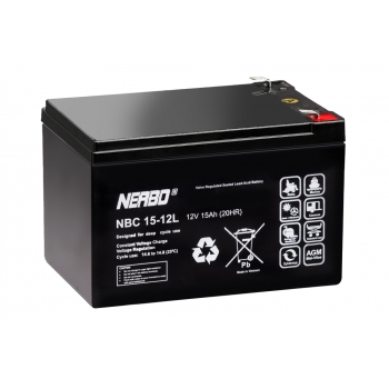 Akumulator NERBO NBC 15-12L (12V 15Ah)